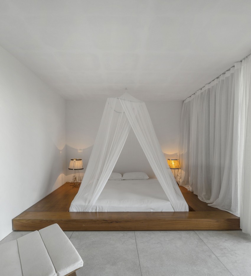 Minimalistische slaapkamer met Japans bed