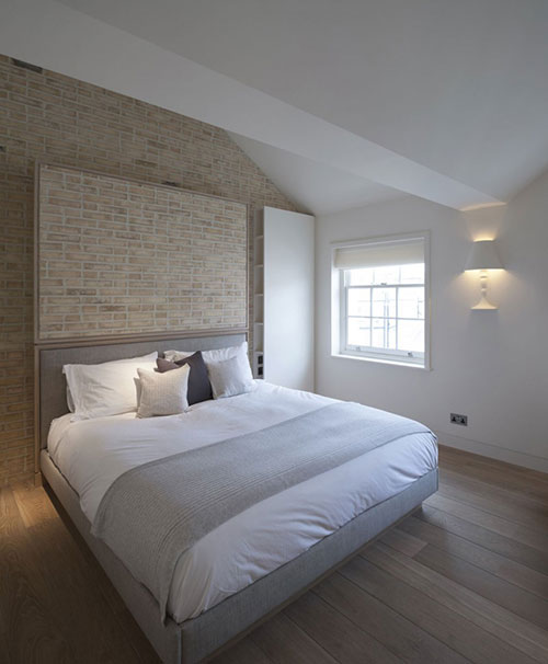 Twisted invoer maandelijks Slaapkamer met handgemaakte bakstenen muur – Slaapkamer ideeën
