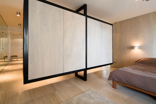 Ongunstig soort zeil Slaapkamer met kledingkast scheidingswand combi – Slaapkamer ideeën